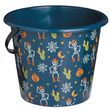 Destination Holiday Cowboy Skeleton Halloween Treat Pail