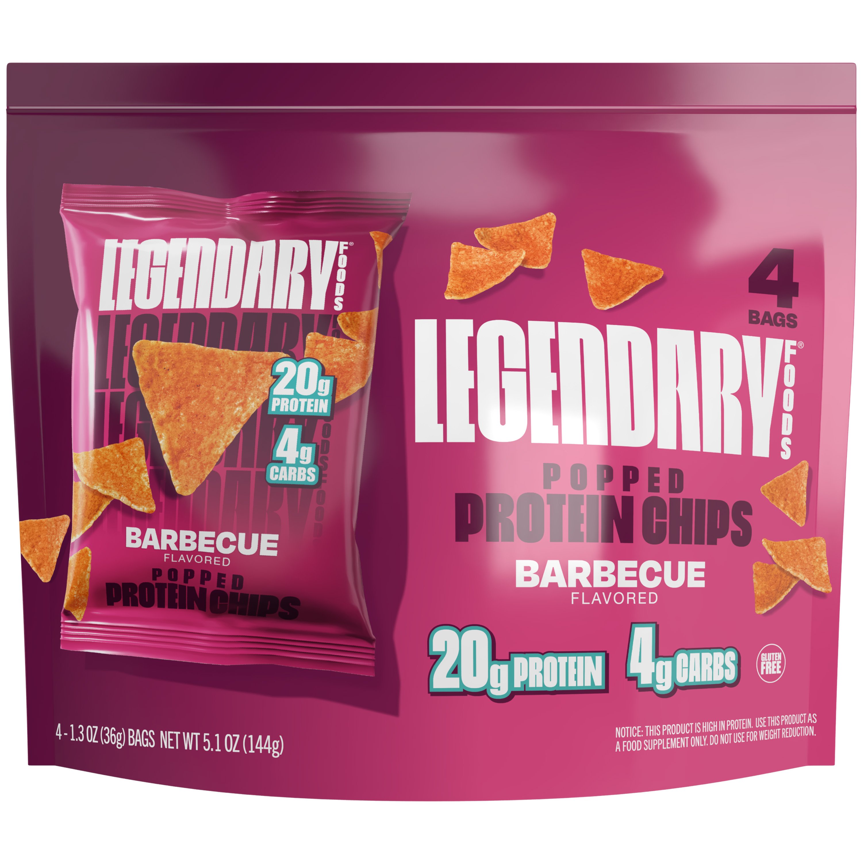 Legendary Foods Popped Protein 20g Chips Barbecue - Shop Chips at H-E-B