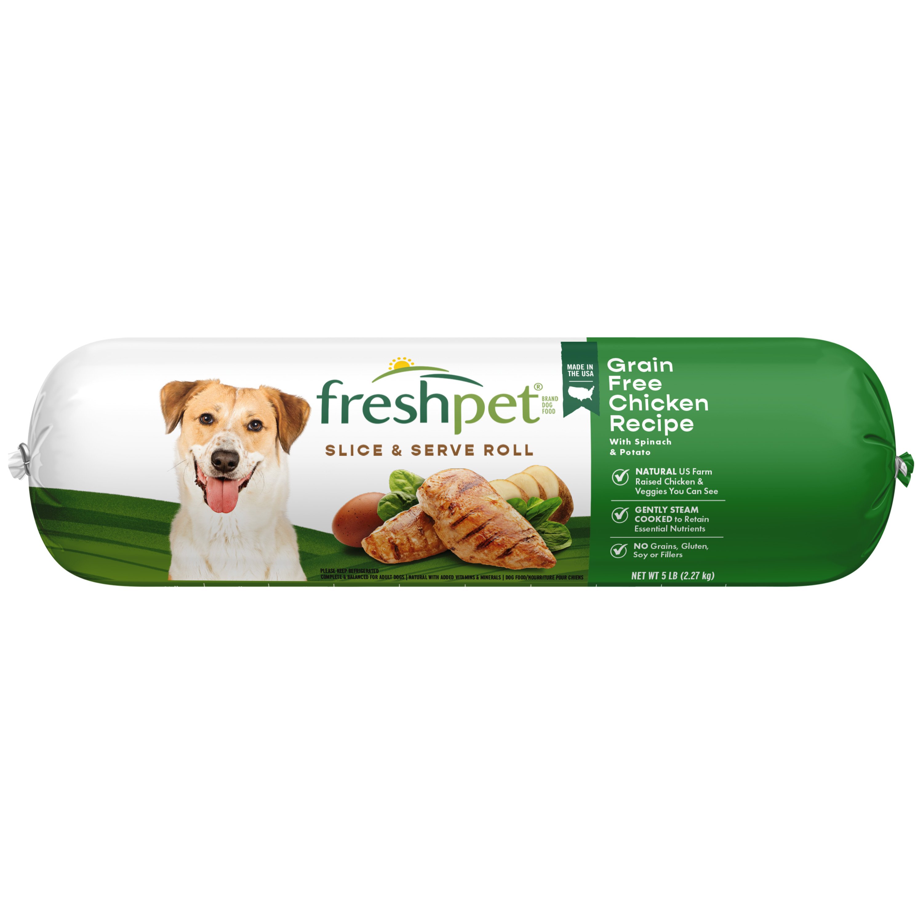 Freshpet Select Grain Free Natural Dog Food - Chicken Recipe Roll ...