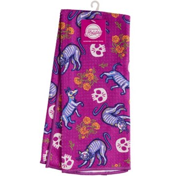 Destination Holiday Microfiber Kitchen Towel - Cat & Dog