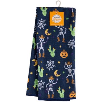 Destination Holiday Microfiber Kitchen Towel - Cowboy Skeleton