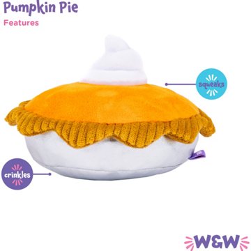 Woof & Whiskers Pumpkin Pie Dog Toy
