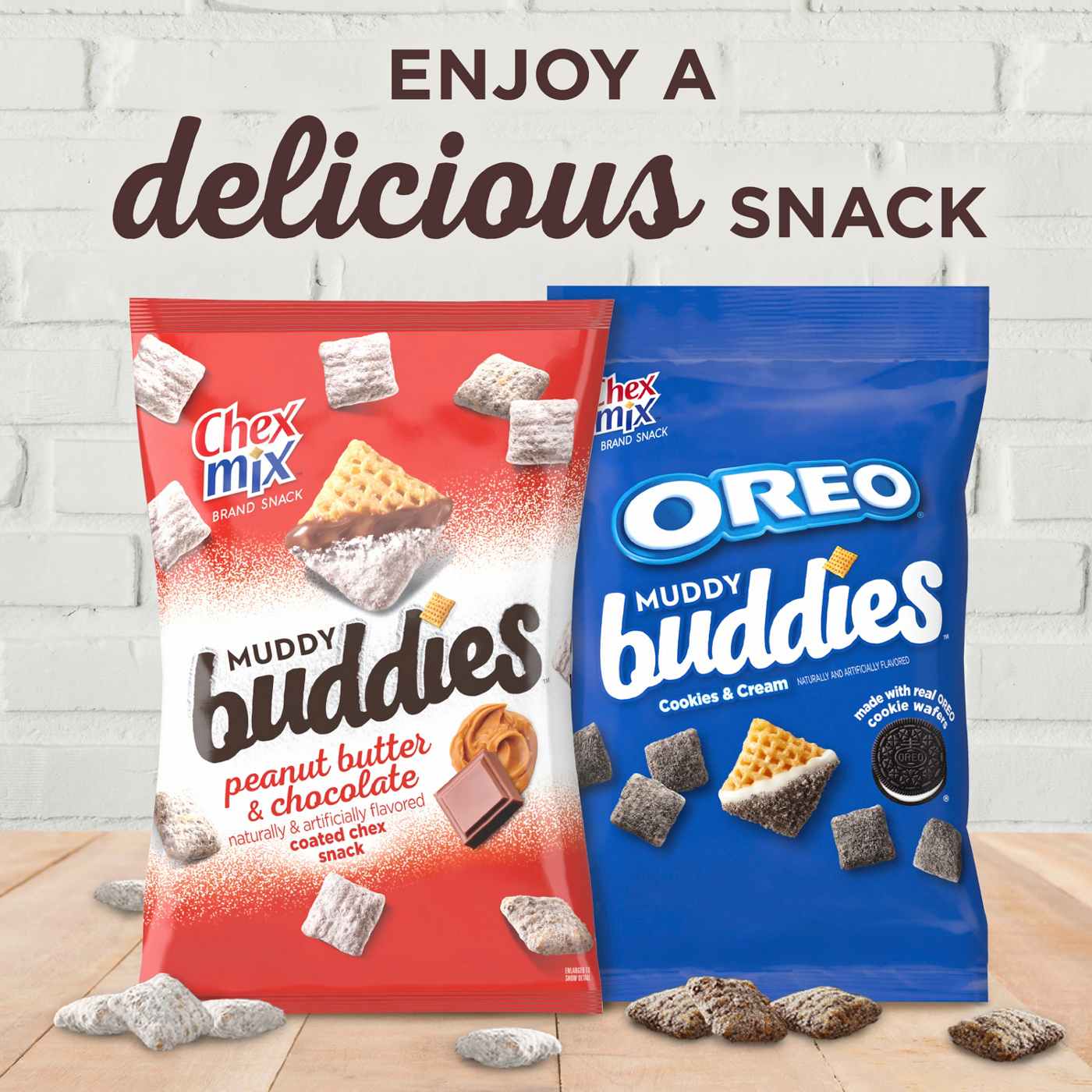 Chex Mix Muddy Buddies Oreo Cookies & Cream Snack; image 3 of 5