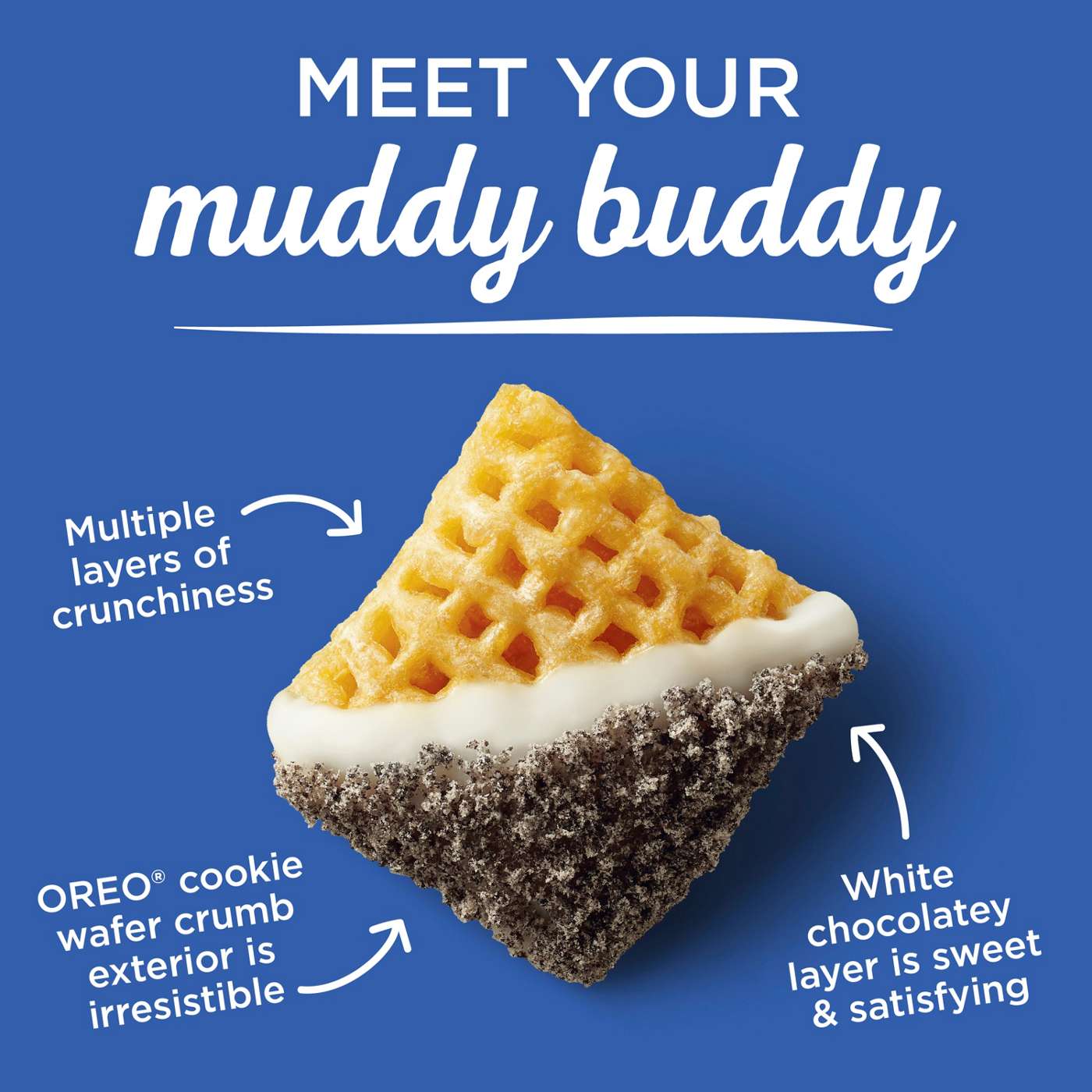 Chex Mix Muddy Buddies Oreo Cookies & Cream Snack; image 4 of 5