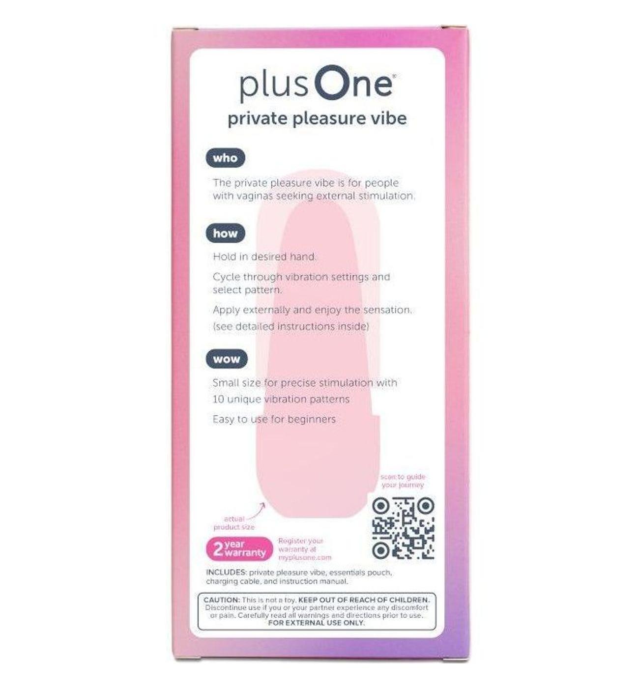 plusOne Private Pleasure Bullet Vibrator; image 2 of 2