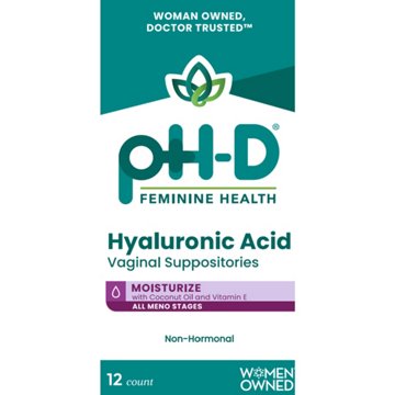 PH-D Feminine Health Hyaluronic Acid Suppositories, 12 ct