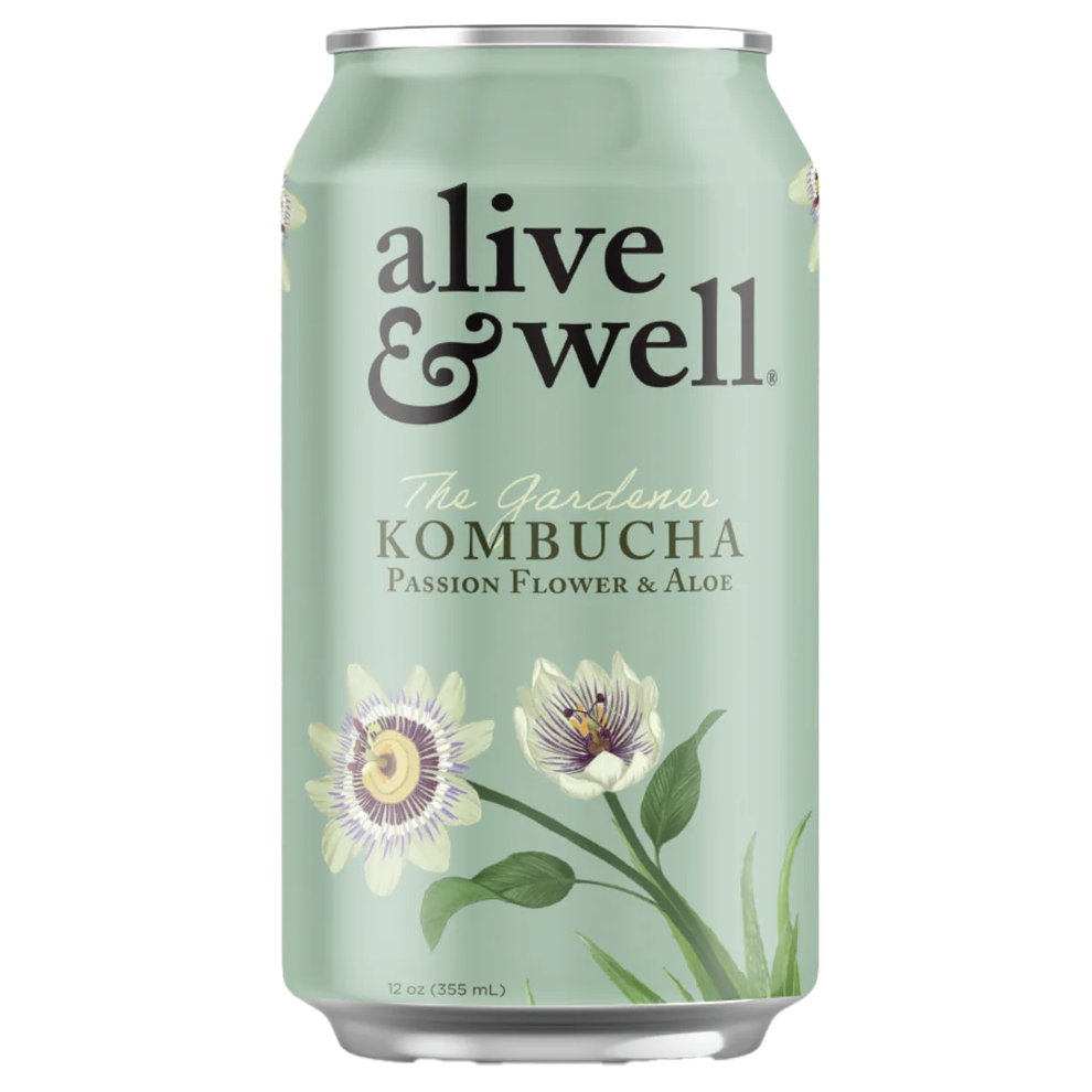 Alive & Well Passion Flower & Aloe Kombucha, 12 oz | Central
