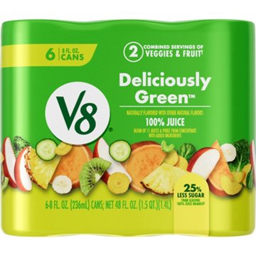 V8 Deliciously Green Juice 6 pk Cans