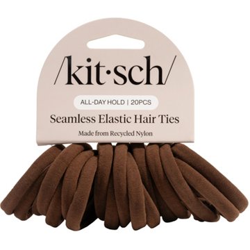 Kitsch Seamless Elastic Hair Ties - Chocolate