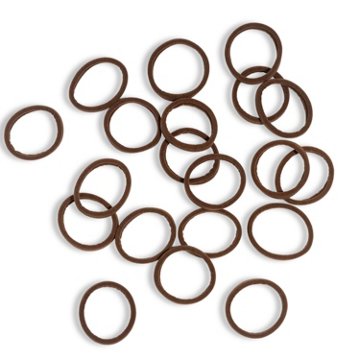Kitsch Seamless Elastic Hair Ties - Chocolate, 25 ct