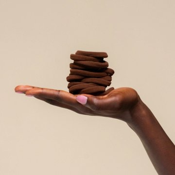 Kitsch Seamless Elastic Hair Ties - Chocolate, 25 ct