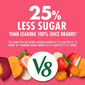 V8 Strawberry Banana Juice 6 pk Cans