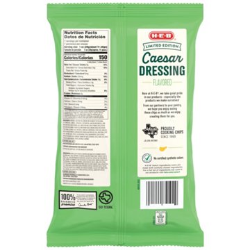 H-E-B Wavy Potato Chips - Caesar Dressing