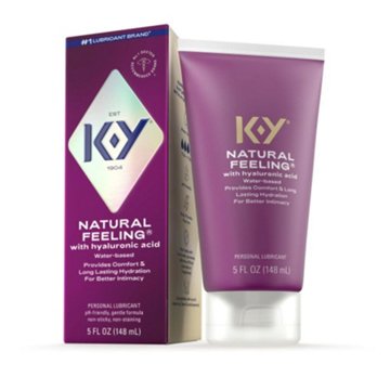 K-Y Natural Feeling Lubricant With Hyaluronic Acid, 5 oz