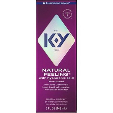 K-Y Natural Feeling Lubricant With Hyaluronic Acid, 5 oz
