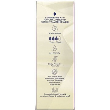 K-Y Natural Feeling Lubricant With Hyaluronic Acid, 5 oz