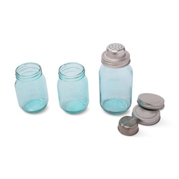 Brooklyn Steel Co. Mason Jar Shaker Set - Blue, 3 pc