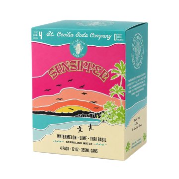 St. Cecilia Soda Company Sunsipper Sparkling Water 4 pk Cans