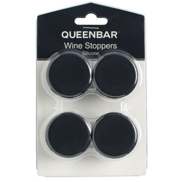 Queenbar Silicone Wine Stoppers, 4 pk