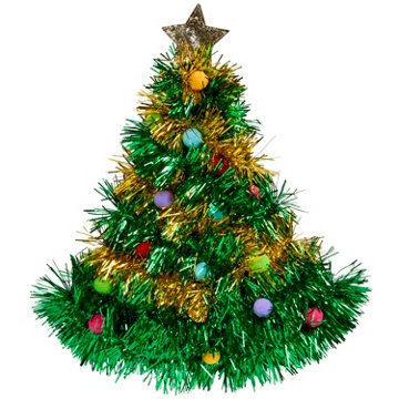 Destination Holiday Tinsel Christmas Tree Party Hat