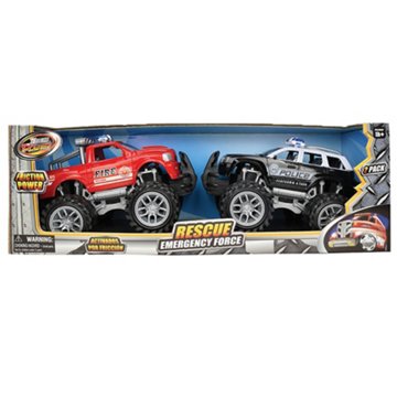 Team Power Rescue Emergency Force Friction Power Trucks, 2 ct