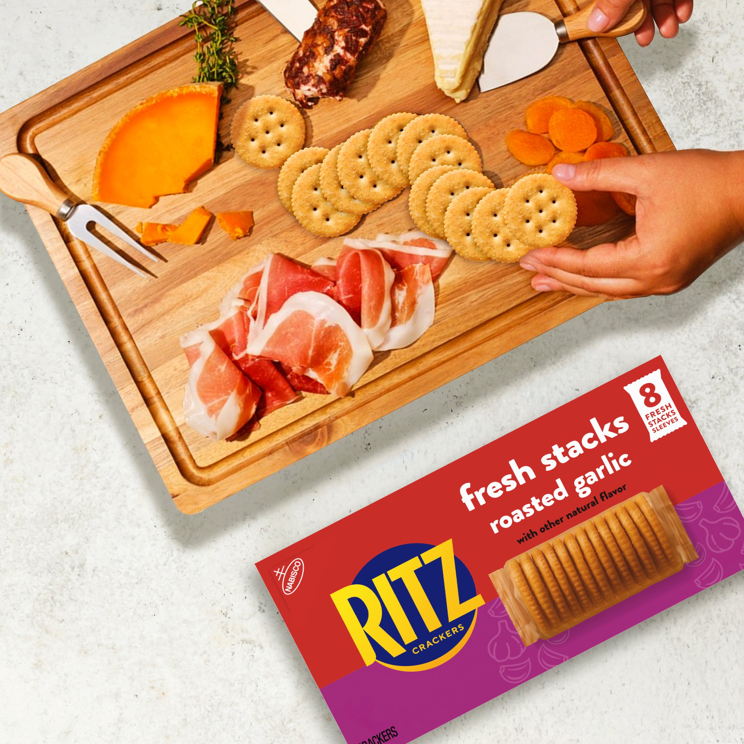 Ritz Fresh Stacks Roasted Garlic Crackers - Shop Crackers