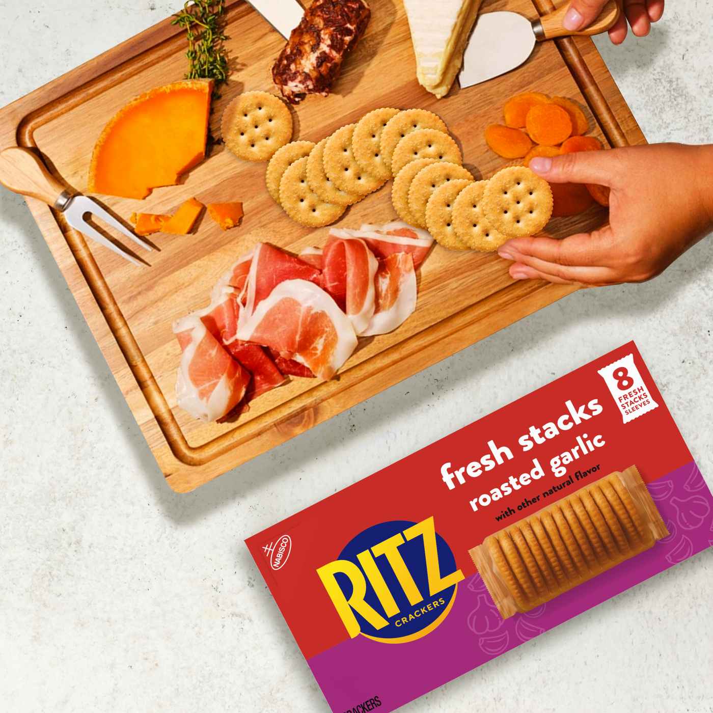 Ritz Fresh Stacks Roasted Garlic Crackers; image 8 of 10