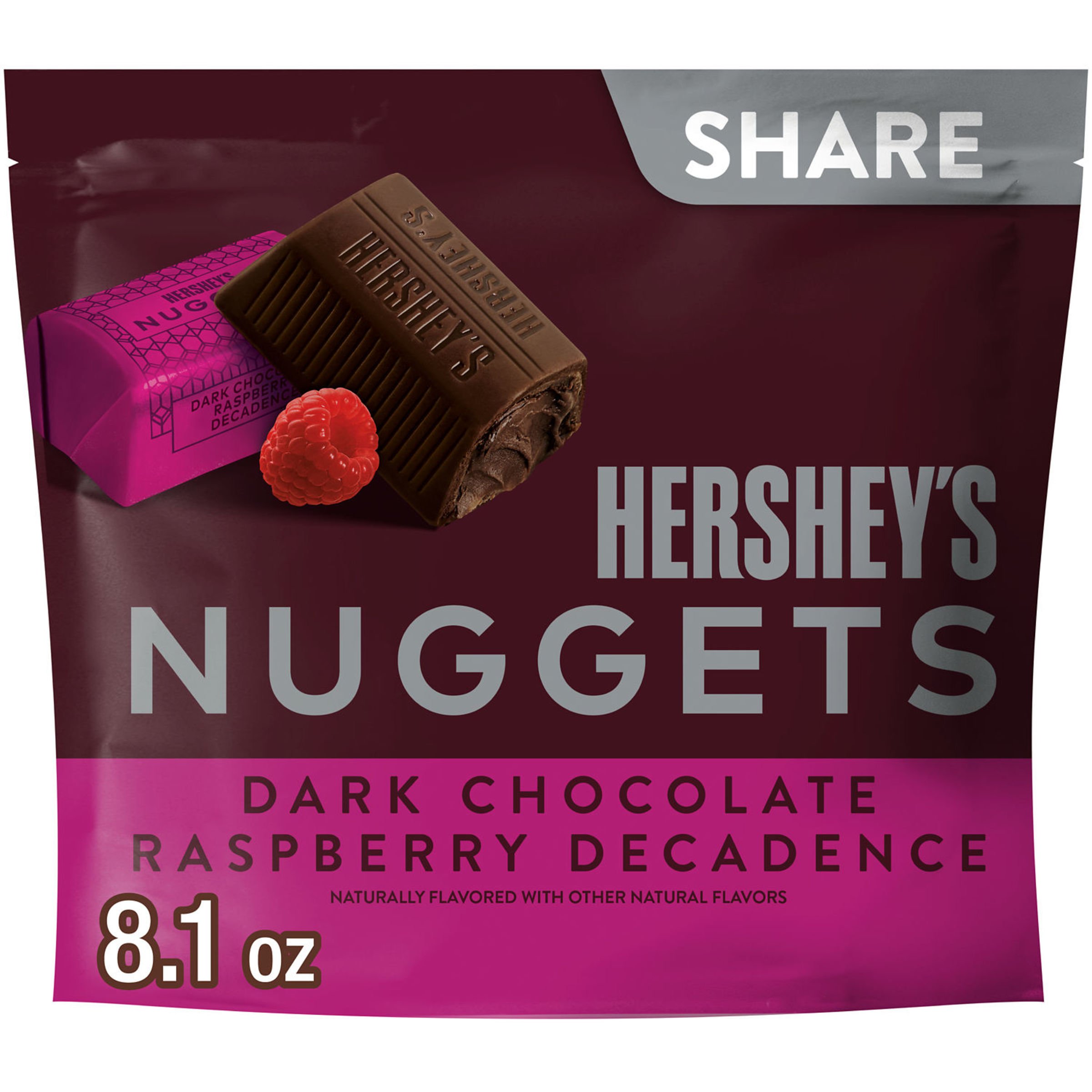 Hershey's Nuggets Dark Chocolate Raspberry Decadence Flavored Candy ...