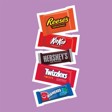 Hershey's, Reese's, Kit Kat, Twizzlers & Jolly Rancher Assorted Snack Size Candy - Party Pack