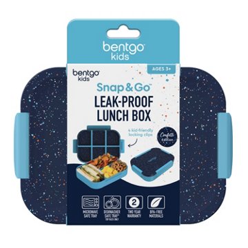 Bentgo Bentgo Kids Snap & Go Lunch Box Blue Speckle