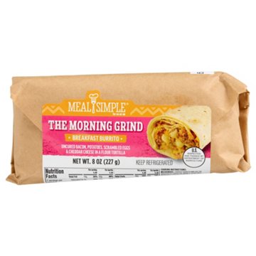 Meal Simple by H-E-B The Morning Grind Breakfast Burrito - Bacon, Egg & Cheese