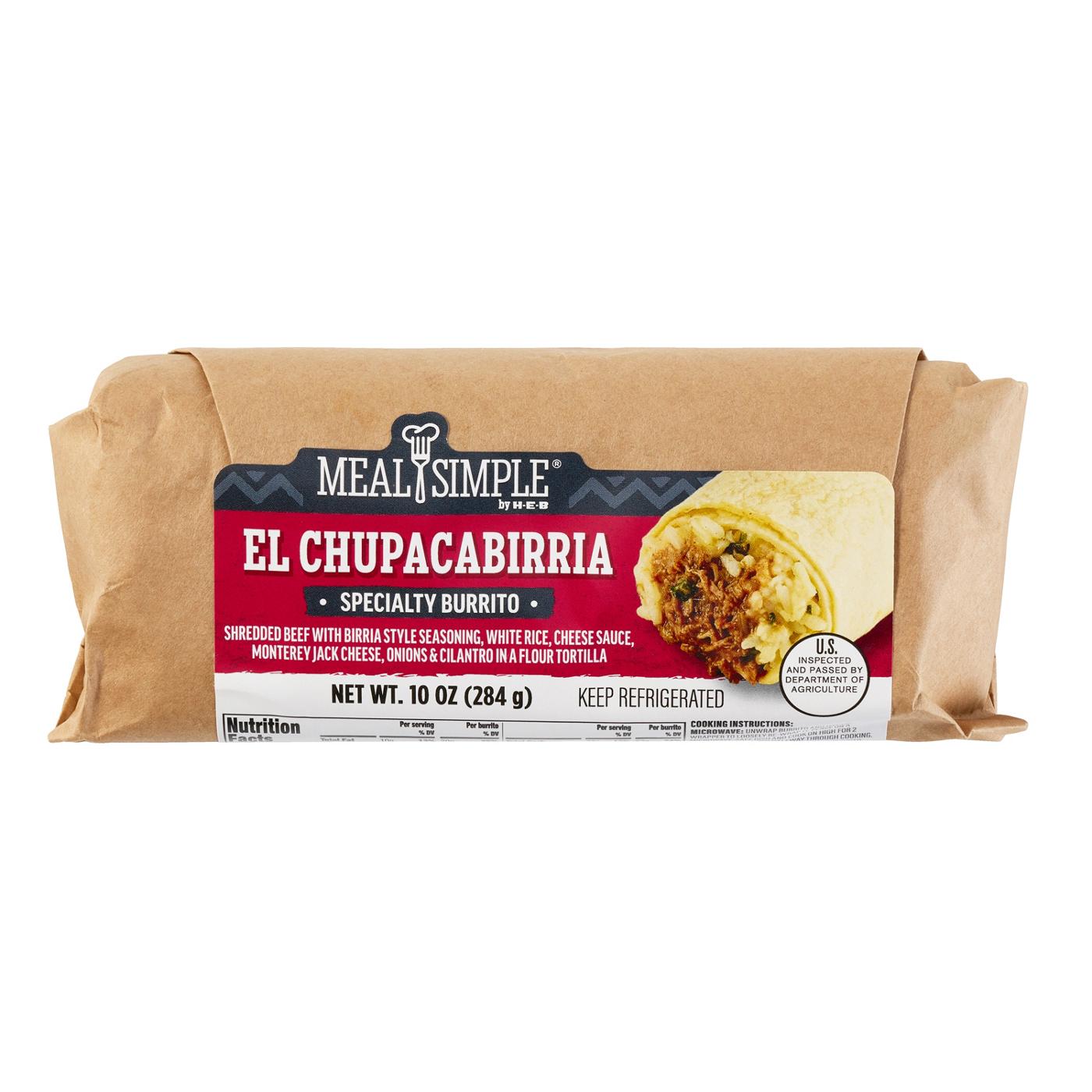 Meal Simple by H‑E‑B El Chupacabirria Burrito - Queso Birria; image 1 of 3