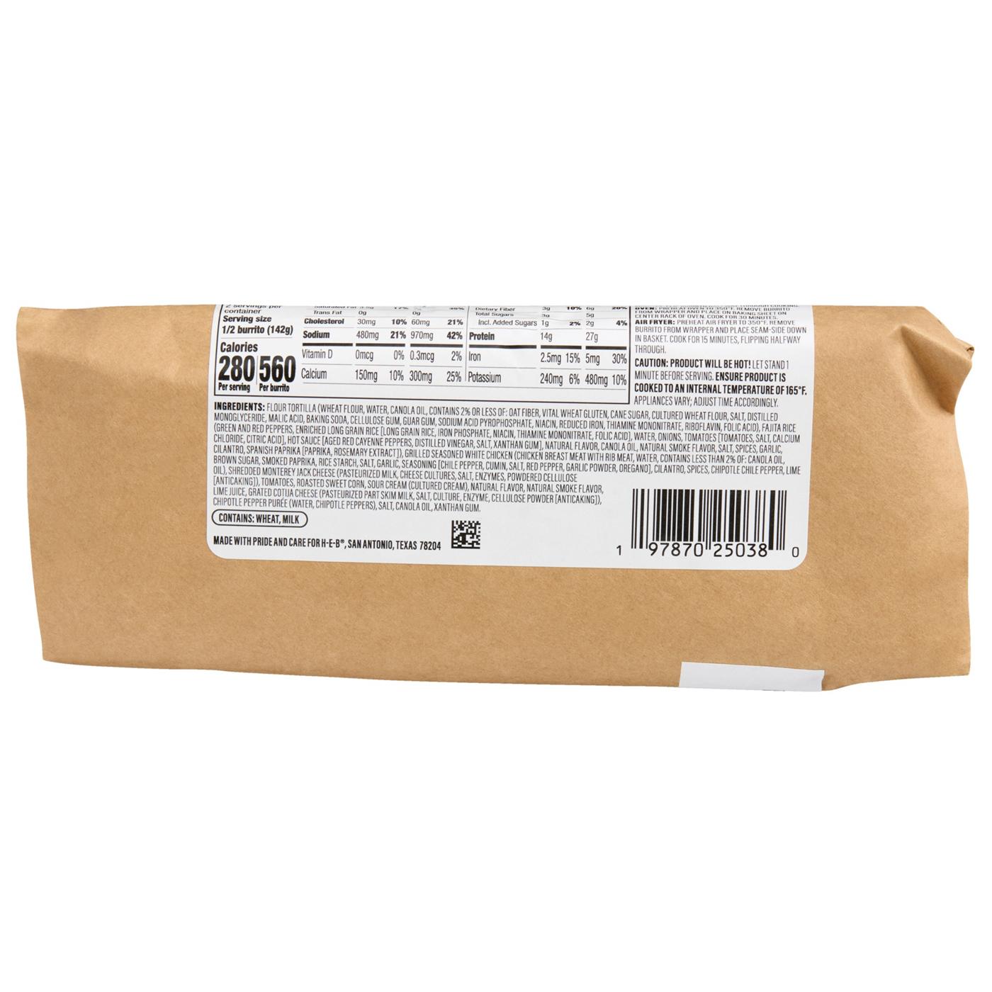 Meal Simple by H‑E‑B The Street Chicken Burrito - Chicken Fajita; image 2 of 4