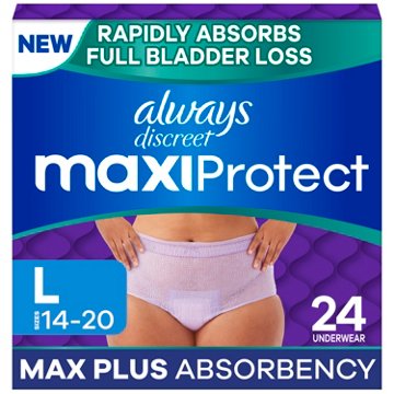 Always Discreet MaxiProtect Maximum Plus Incontinence Underwear L