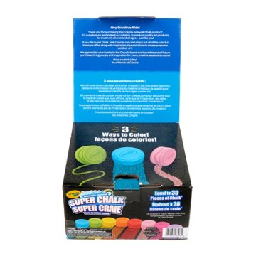 Crayola Washable Sidewalk Super Chalk, 10 pk