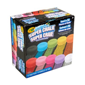 Crayola Washable Sidewalk Super Chalk, 10 pk