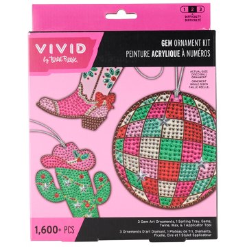 Momenta Vivid by Brea Reese Gem Art Christmas Ornaments DIY Kit - Western Disco