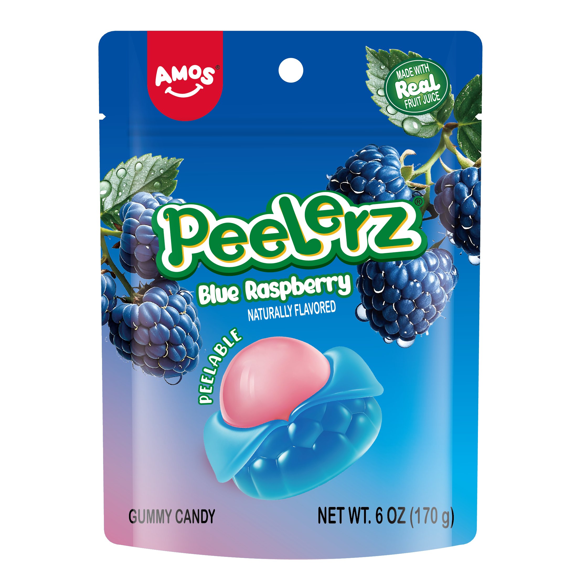 Amos Peelerz Blue Raspberry Gummy Candy - Shop Candy at H-E-B