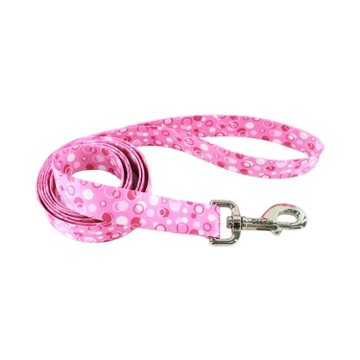 Coastal Style Dog Leash - Pink Dots - Large