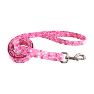 Coastal Style Dog Leash - Pink Dots - Large