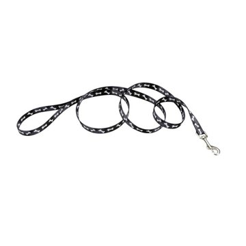 Coastal Style Dog Leash - Black Bones - Large
