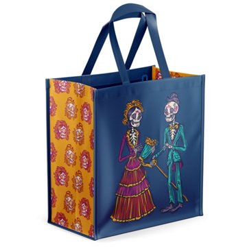 Destination Holiday Catrina and Catrin Day of the Dead Reusable Bag, 15.5'' x 13.5'' x 7.5''