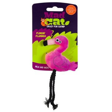Mad Cat Flingin' Flamingo Catnip & Silvervine Cat Toy