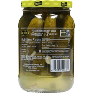 Mt. Olive Clearly Pickles Kosher Baby Dills, 16 oz