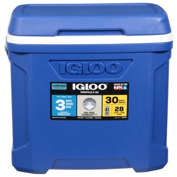 IGLOO Pro II 30 Quart Cooler - Blue, 30 qt