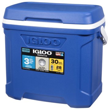 IGLOO Pro II 30 Quart Cooler - Blue, 30 qt