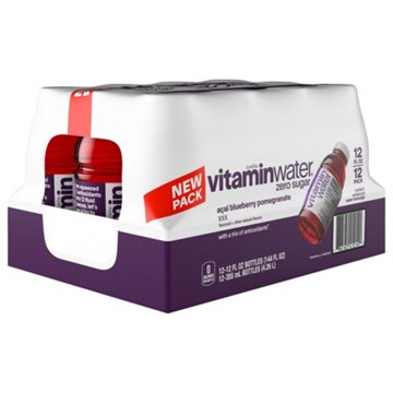 Glaceau Vitaminwater Zero Sugar Acai Blueberry Pomegranate XXX Beverage 12 pk Bottles