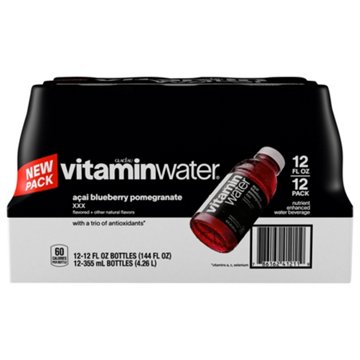 Glaceau Vitaminwater Acai Blueberry Pomegranate XXX Beverage 12 pk Bottles
