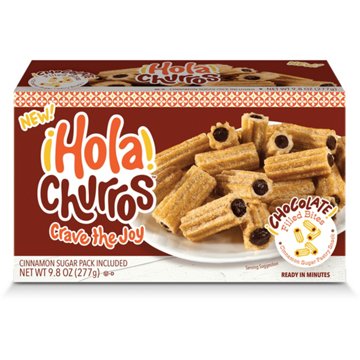 ¡Hola! Churros Chocolate Filled Cinnamon Sugar Pastry Snacks, 9.8 oz