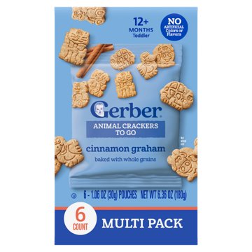 Gerber Toddler Animal Crackers To Go - Cinnamon Graham